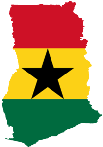 Ghana-Flag-Map